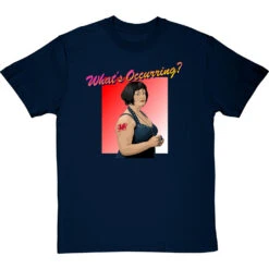 Nessa Jenkins: "What's Occurring?" T-Shirt -Tshirt Store whats occurring tshirt navybluetshirt