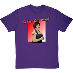 Nessa Jenkins: "What's Occurring?" T-Shirt -Tshirt Store whats occurring tshirt purpletshirt