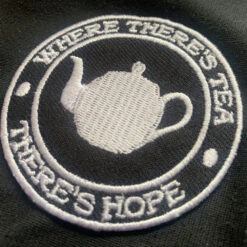 Where There's Tea There's Hope Half Zip Sweat Top -Tshirt Store where theres tea theres hope patch 1000x1000 2