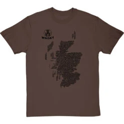 Scottish Whisky Typography Map T-Shirt 38 Scottish Whisky Typography Map T-Shirt -Tshirt Store whisky type map tshirt 1 hazelnuttshirt