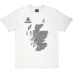 Scottish Whisky Typography Map T-Shirt 34 Scottish Whisky Typography Map T-Shirt -Tshirt Store whisky type map tshirt 1 whitetshirt
