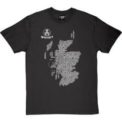 Scottish Whisky Typography Map T-Shirt 22 Scottish Whisky Typography Map T-Shirt -Tshirt Store whisky type map tshirt 2 charcoaltshirt
