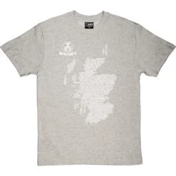 Scottish Whisky Typography Map T-Shirt 36 Scottish Whisky Typography Map T-Shirt -Tshirt Store whisky type map tshirt 2 lightoxfordtshirt
