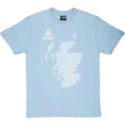 Scottish Whisky Typography Map T-Shirt 32 Scottish Whisky Typography Map T-Shirt -Tshirt Store whisky type map tshirt 2 skybluetshirt