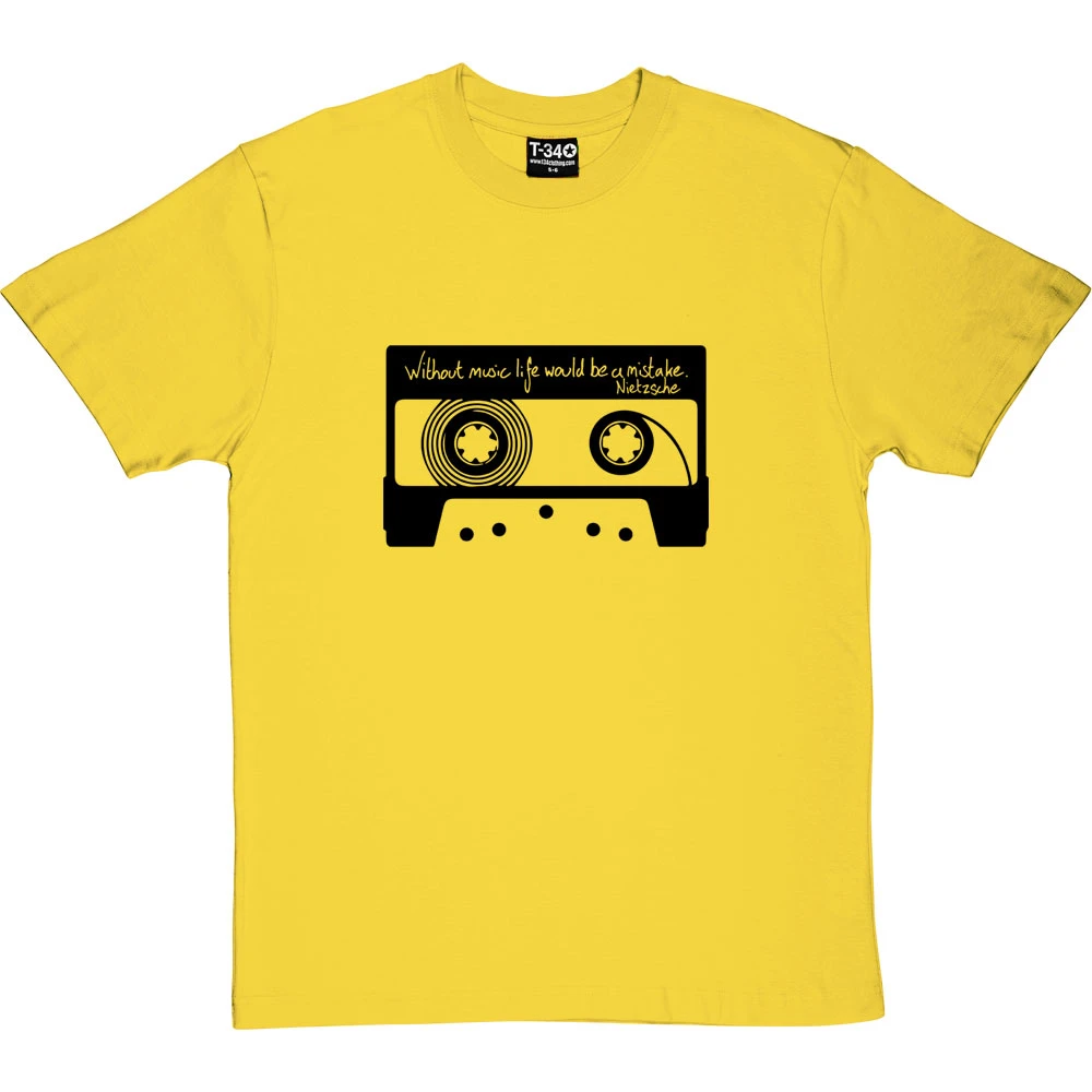 Friedrich Nietzsche "Without Music" Quote T-Shirt 1 Friedrich Nietzsche "Without Music" Quote T-Shirt