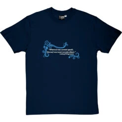 Ludwig Wittgenstein "Silent" Quote T-Shirt -Tshirt Store wittgenstein silent tshirt 178 navybluetshirt