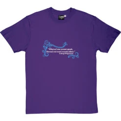 Ludwig Wittgenstein "Silent" Quote T-Shirt -Tshirt Store wittgenstein silent tshirt 178 purpletshirt
