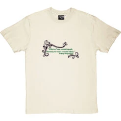 Ludwig Wittgenstein "Silent" Quote T-Shirt -Tshirt Store wittgenstein silent tshirt 179 naturaltshirt