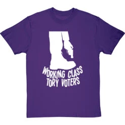 Working Class Tory Voters (Shooting Themselves In The Foot) T-Shirt -Tshirt Store working class tory voters tshirt 2 purpletshirt