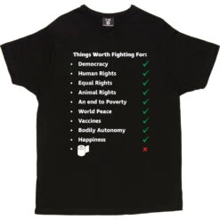 Things Worth Fighting For T-Shirt -Tshirt Store worth fighting for tshirt black mens v neck tshirt