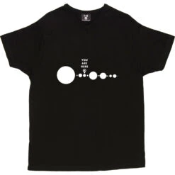 You Are Here (Solar System) T-Shirt -Tshirt Store you are here tshirt 2 black mens v neck tshirt