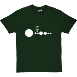 You Are Here (Solar System) T-Shirt -Tshirt Store you are here tshirt 2 bottlegreentshirt