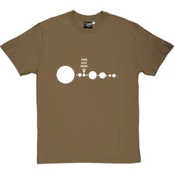 You Are Here (Solar System) T-Shirt -Tshirt Store you are here tshirt 2 olivetshirt