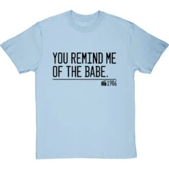 You Remind Me Of The Babe T-Shirt -Tshirt Store you remind me of the babe quote tshirt 1 skybluetshirt