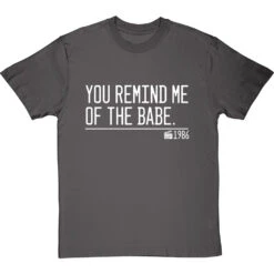 You Remind Me Of The Babe T-Shirt -Tshirt Store you remind me of the babe quote tshirt 2 charcoaltshirt